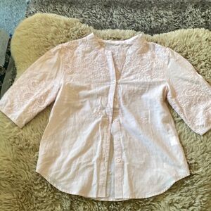 Women’s pale pink blouse with Embroidery